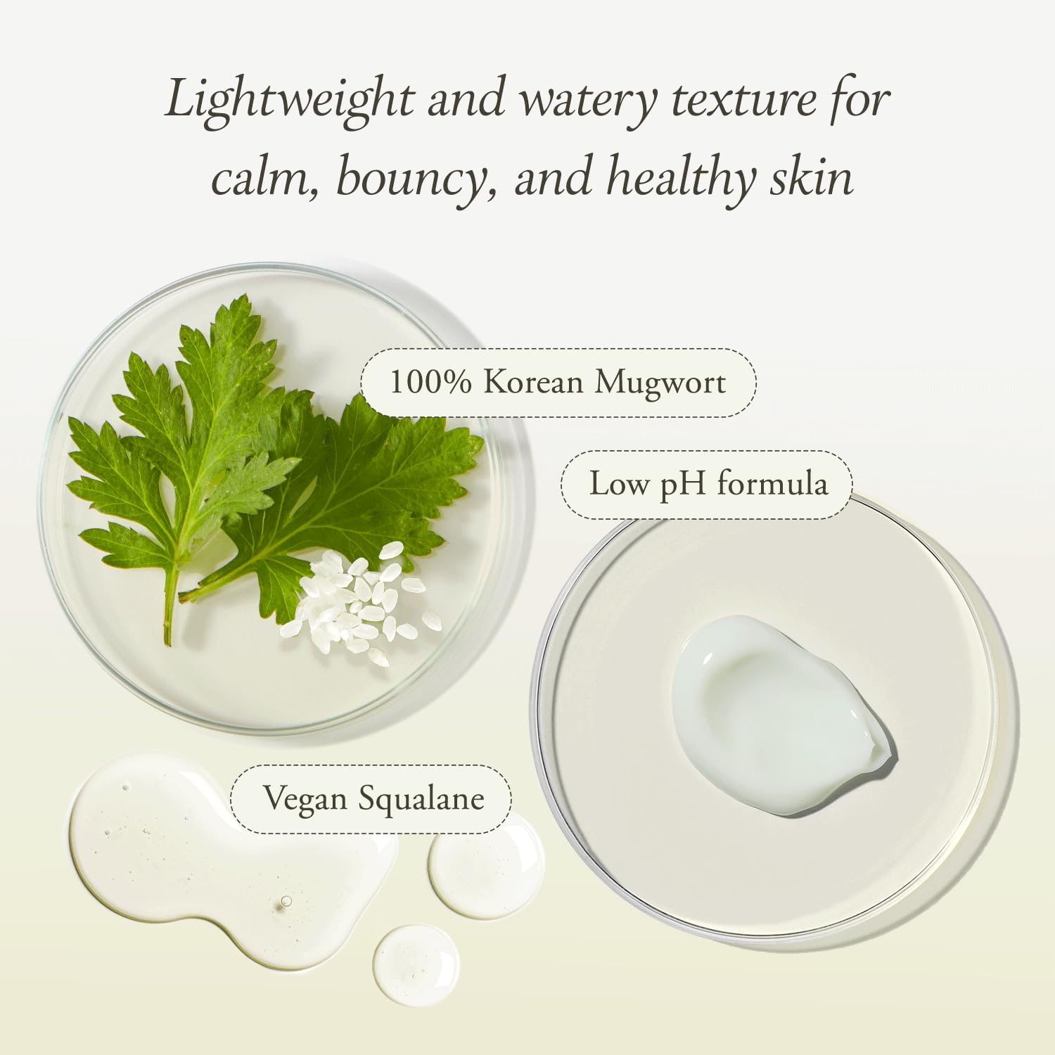 APRILSKIN Artemisia Squalane Hydra Gel Cream pump-bottle emphasizes clean, low pH hydration.
