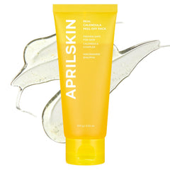 APRILSKIN Calendula face-mask closeup highlighting gentle exfoliation for smoother skin.