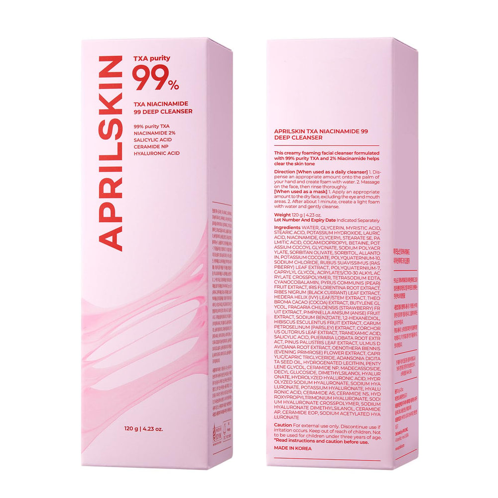 APRILSKIN Clinical results visual suggesting impurities removal and smoother pores.