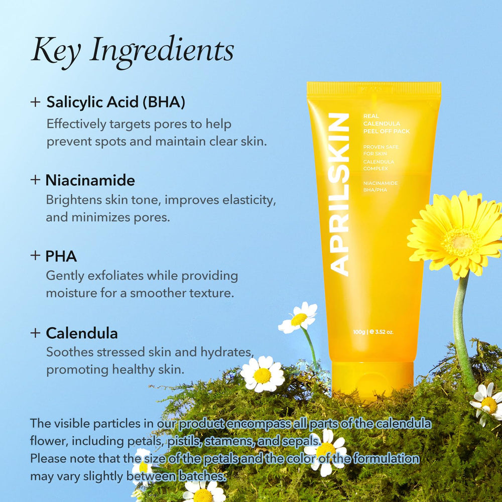 APRILSKIN calendula mask cooling burst provides refreshing sensation during wear.