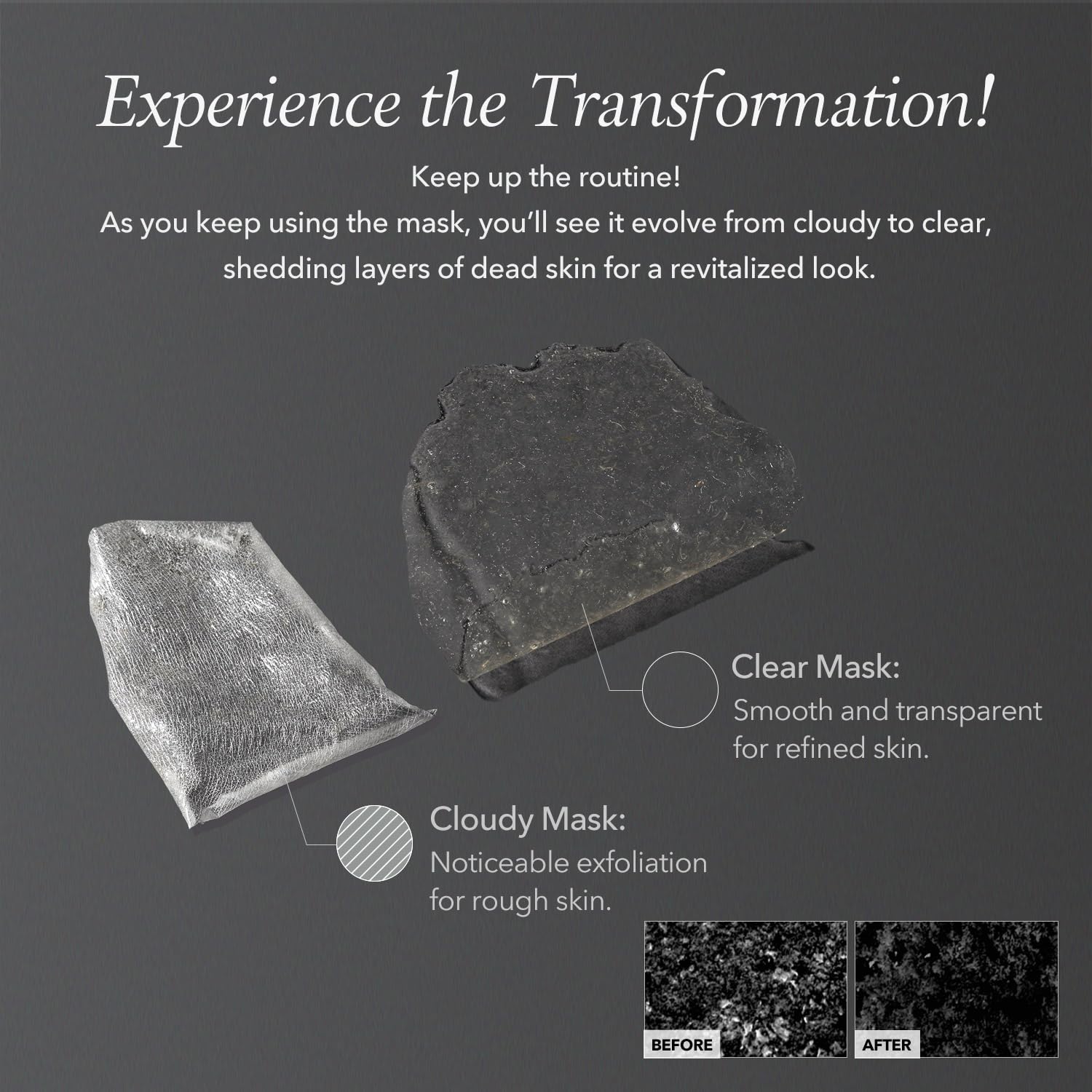 APRILSKIN oil and impurity removal emphasizes clean pores and clearer appearance.