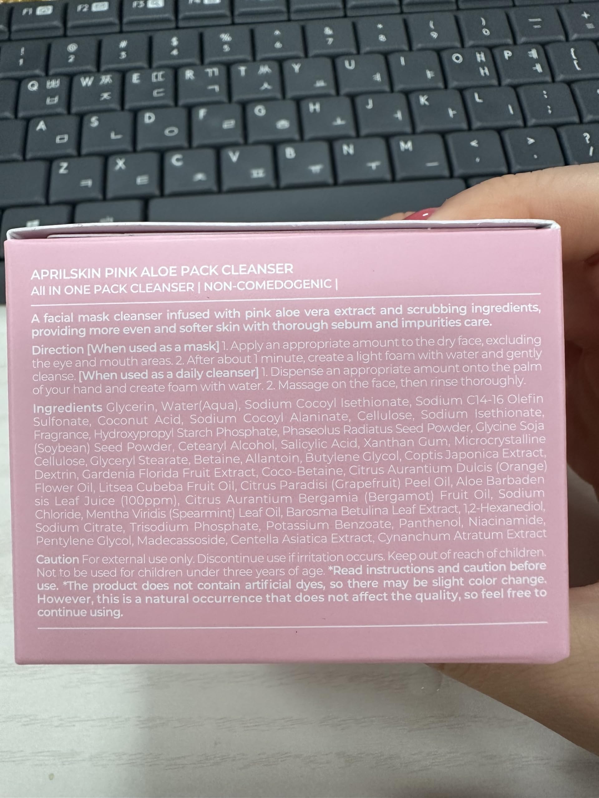 APRILSKIN Pink Aloe Facial Polish Cleanser soothing feel during daily skincare routine