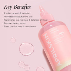 APRILSKIN Pink Aloe Vita Toner water-texture on skin shows lightweight, non-sticky hydration