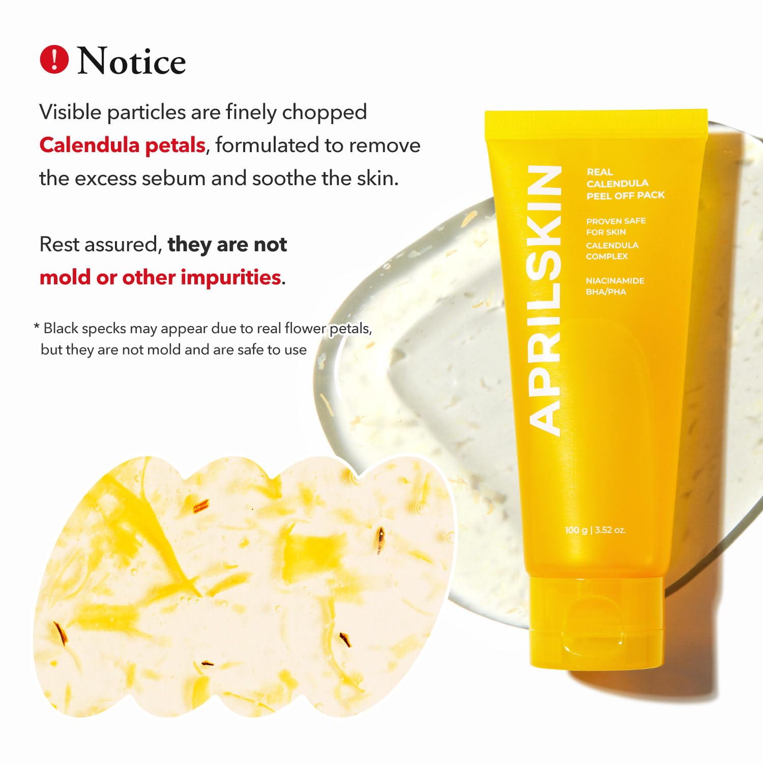 APRILSKIN pore-care focus shows smoother texture and reduced pore visibility.