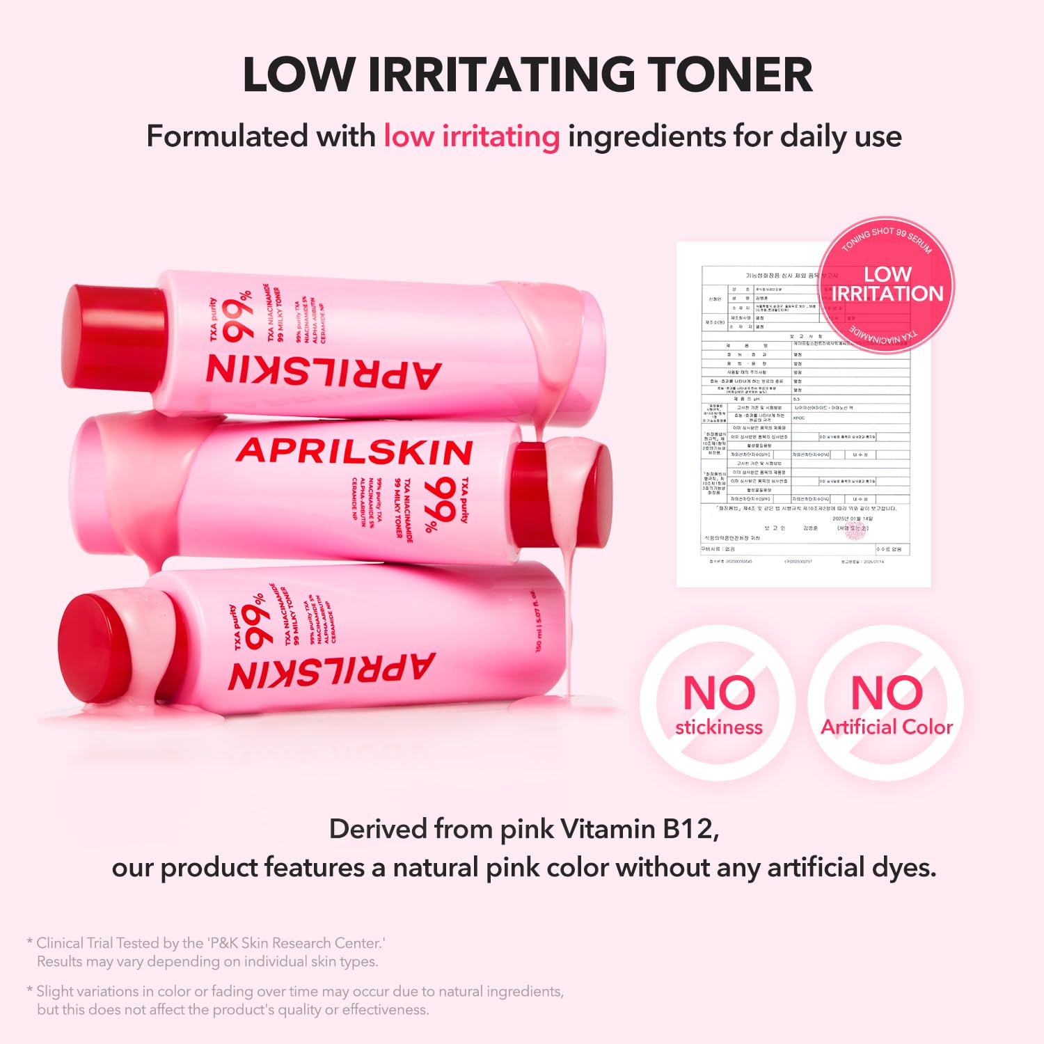 APRILSKIN TXA+Niacinamide ingredients graphic highlights actives for hydration