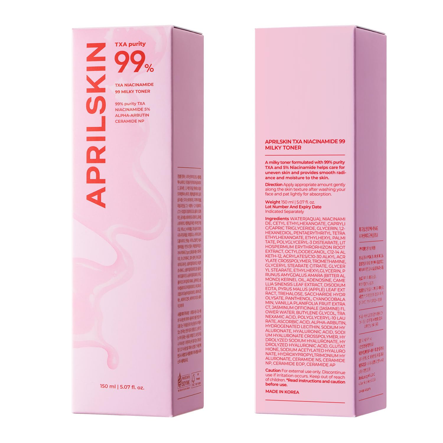 APRILSKIN TXA+Niacinamide routine setup suggests prepping skin before makeup