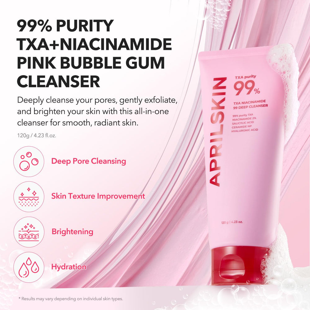 APRILSKIN TXA Niacinamide 99 Pore Care pump enables easy daily cleansing.