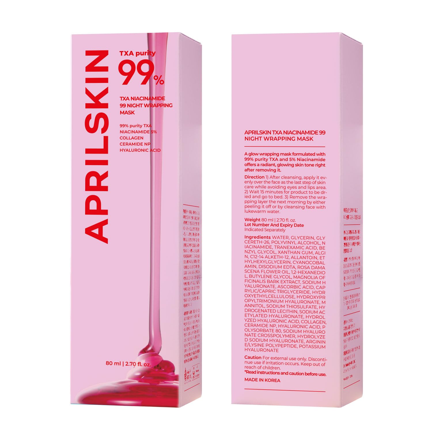 APRILSKIN TXA Niacinamide bare-face glow demonstrates even-toned morning radiance