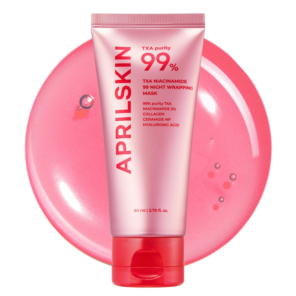 APRILSKIN TXA Niacinamide overnight-wrapping-mask packaging highlights premium design and a wellness ritual