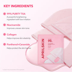 APRILSKIN TXA Pink Capsule Gel Mask texture close-up hints at a smooth, non-sticky finish