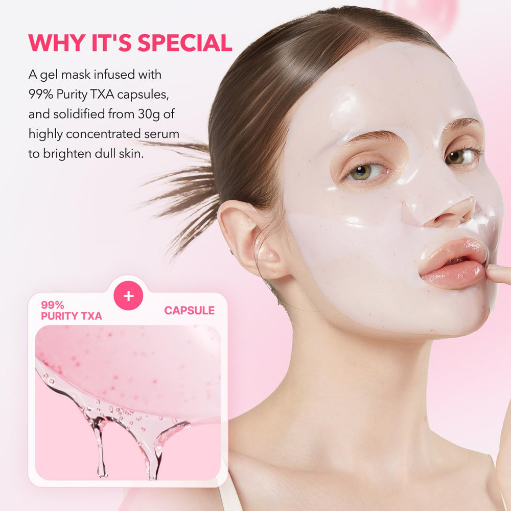 APRILSKIN TXA Pink Capsule Gel Mask color-change gel signals optimal absorption