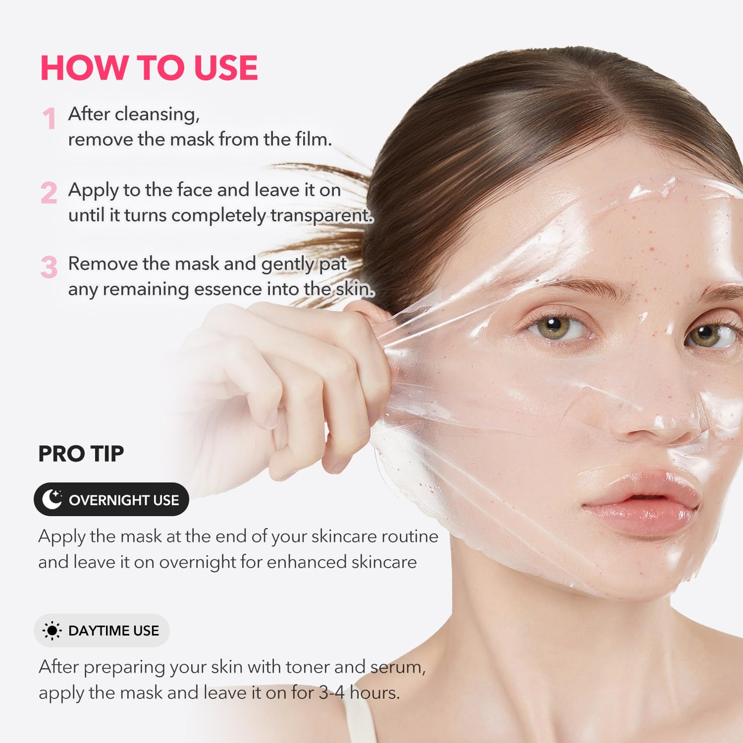 APRILSKIN TXA Pink Capsule Gel Mask on skin before sleep for glow
