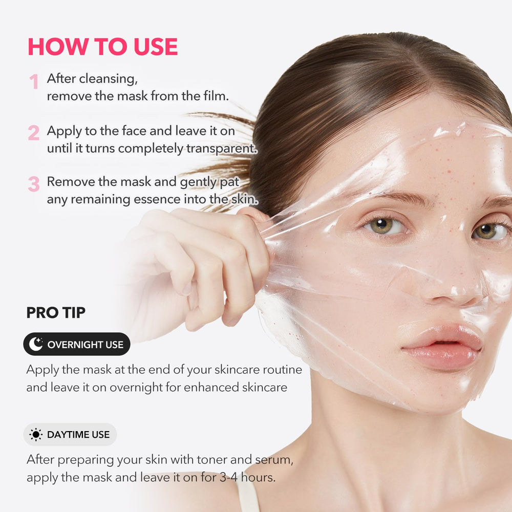APRILSKIN TXA Pink Capsule Gel Mask on skin before sleep for glow