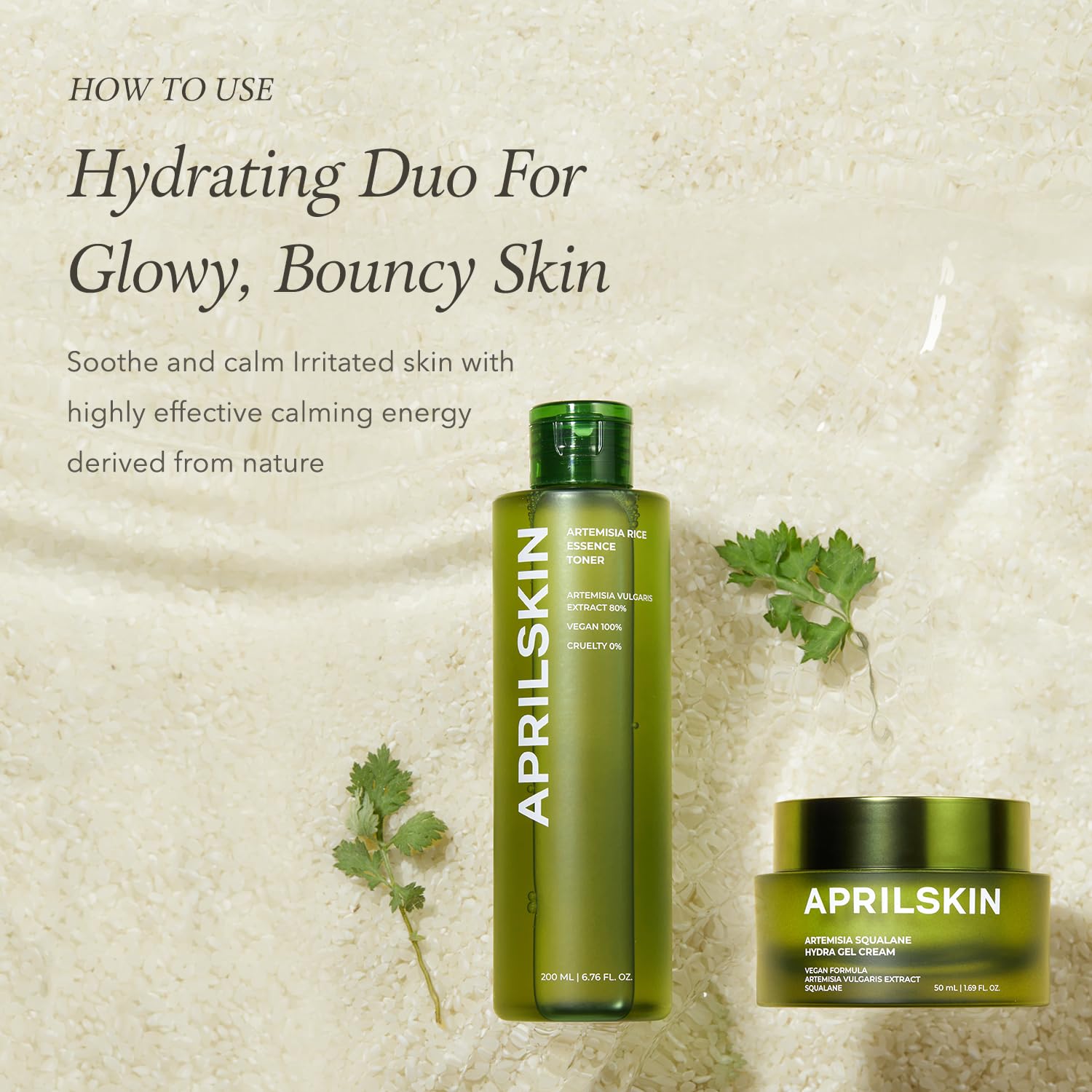 APRILSKIN vegan-certified emblem on packaging communicates cruelty-free formulation.