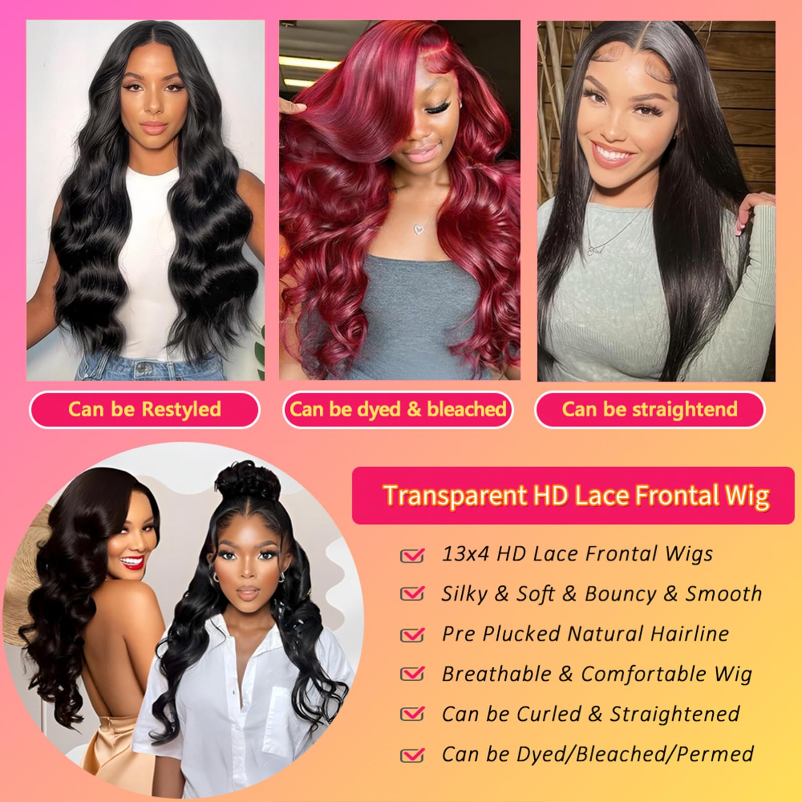 Aptatuse Brazilian virgin hair wig 180 density, full and bouncy for versatile styling.