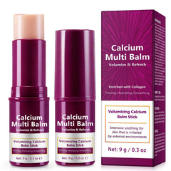 APUUFYQC Calcium Multi Balm Stick 2-pack front packaging shows portable hydration for on-the-go skin support.