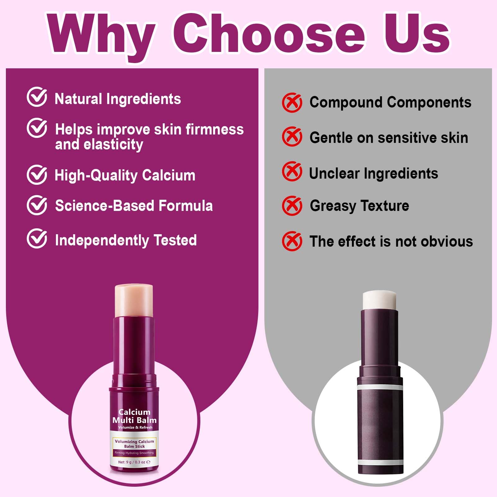 APUUFYQC Calcium Multi Balm Stick benefits radiance and softening for daily use.