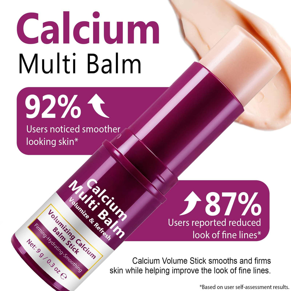 APUUFYQC Calcium Multi Balm Stick twist-up demonstrates mess-free application and precise dosing.