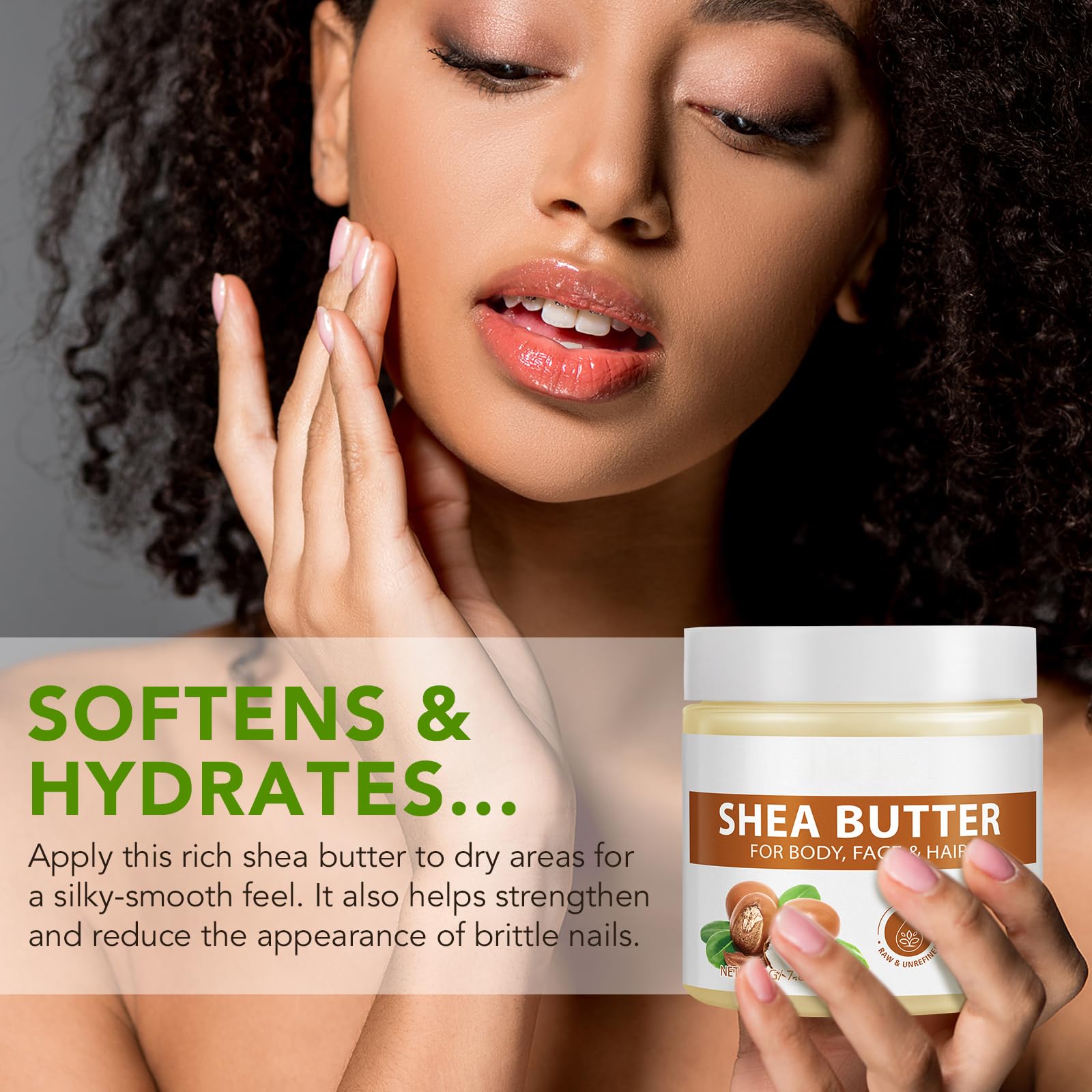 APUUFYQC Shea Butter natural-nourishment-jar showcases chemical-free beauty care.