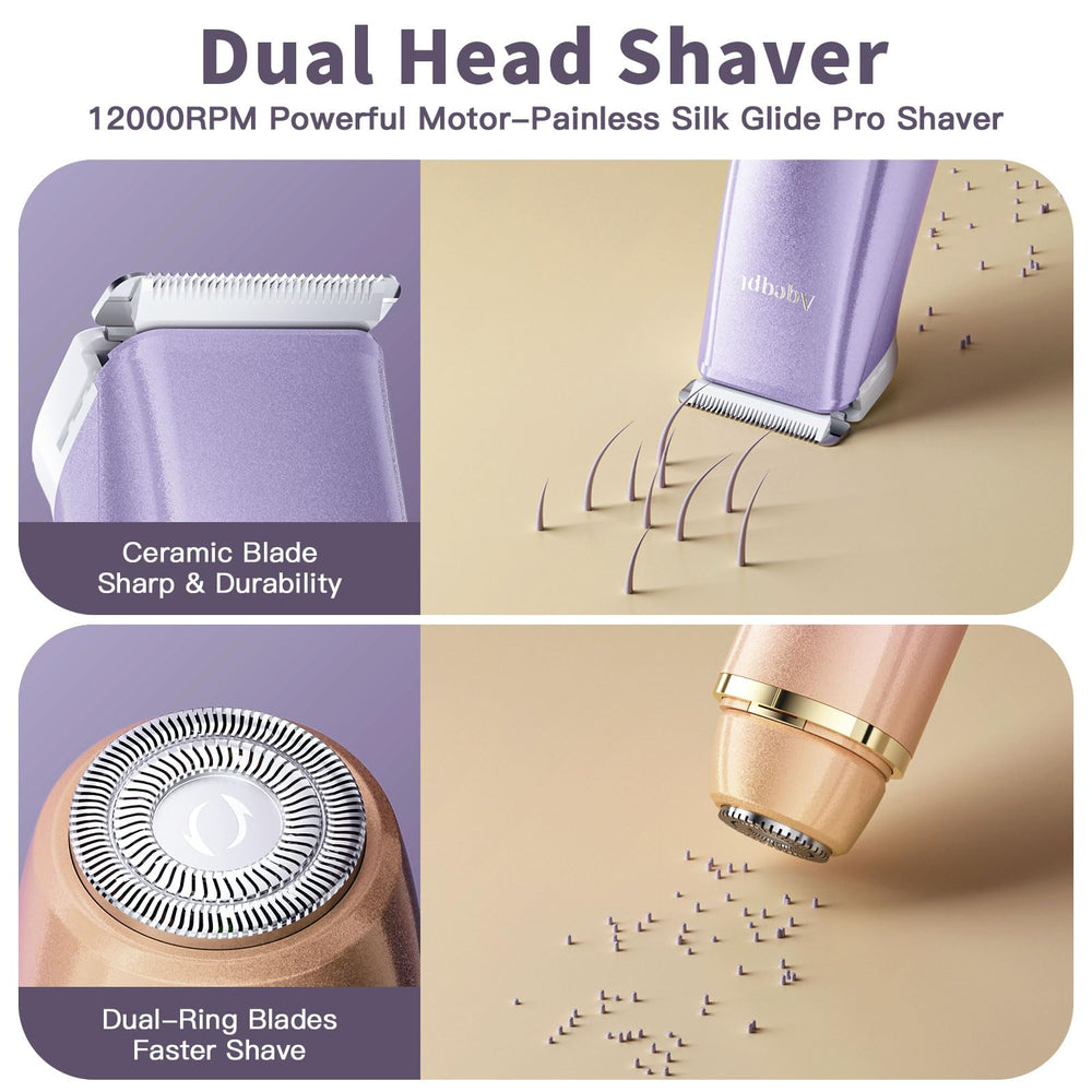 Aqeqpt bikini-trimmer-face-body enables quick trimming and shaving across sensitive zones.