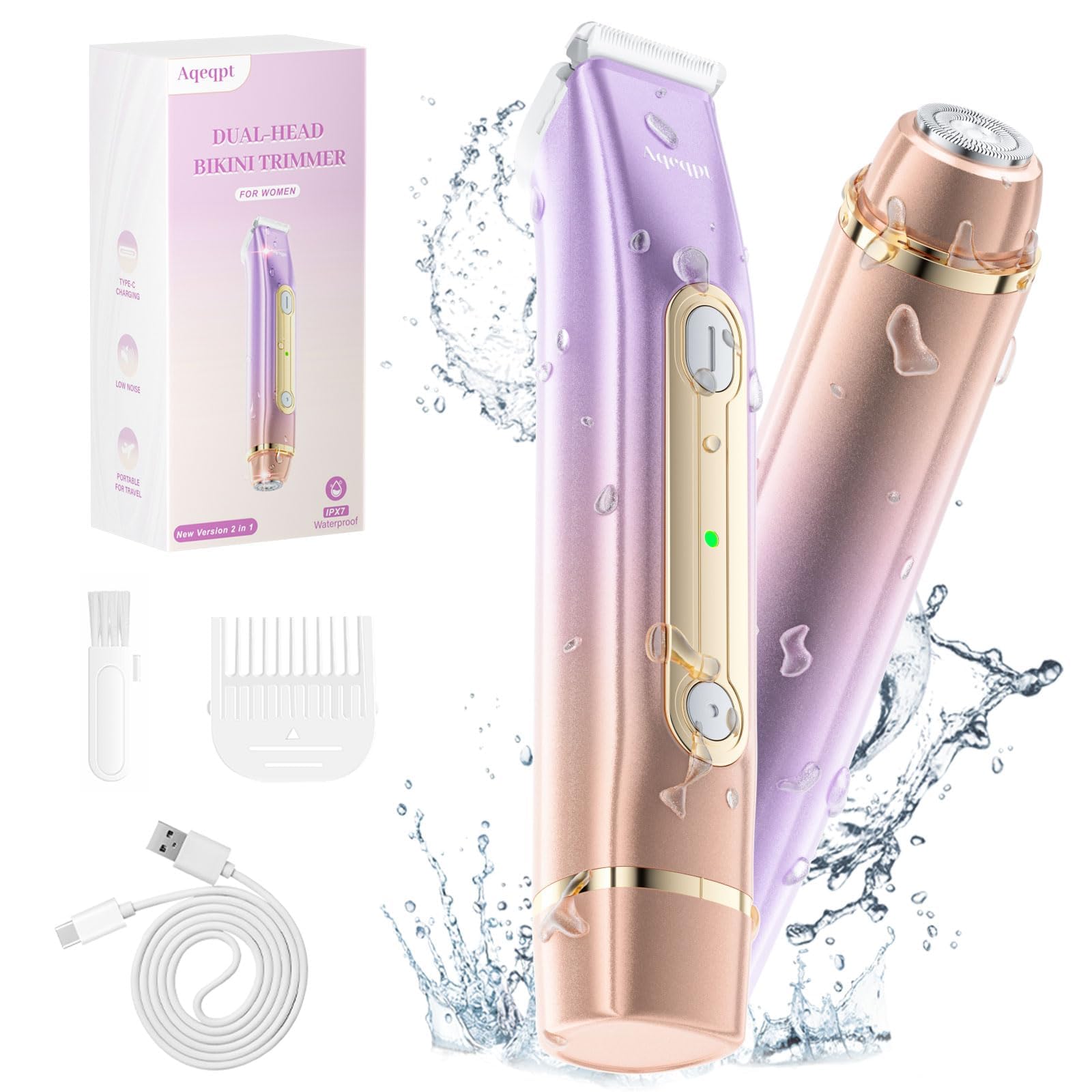 Aqeqpt Lady Bikini Shaver portable compact design ideal for travel