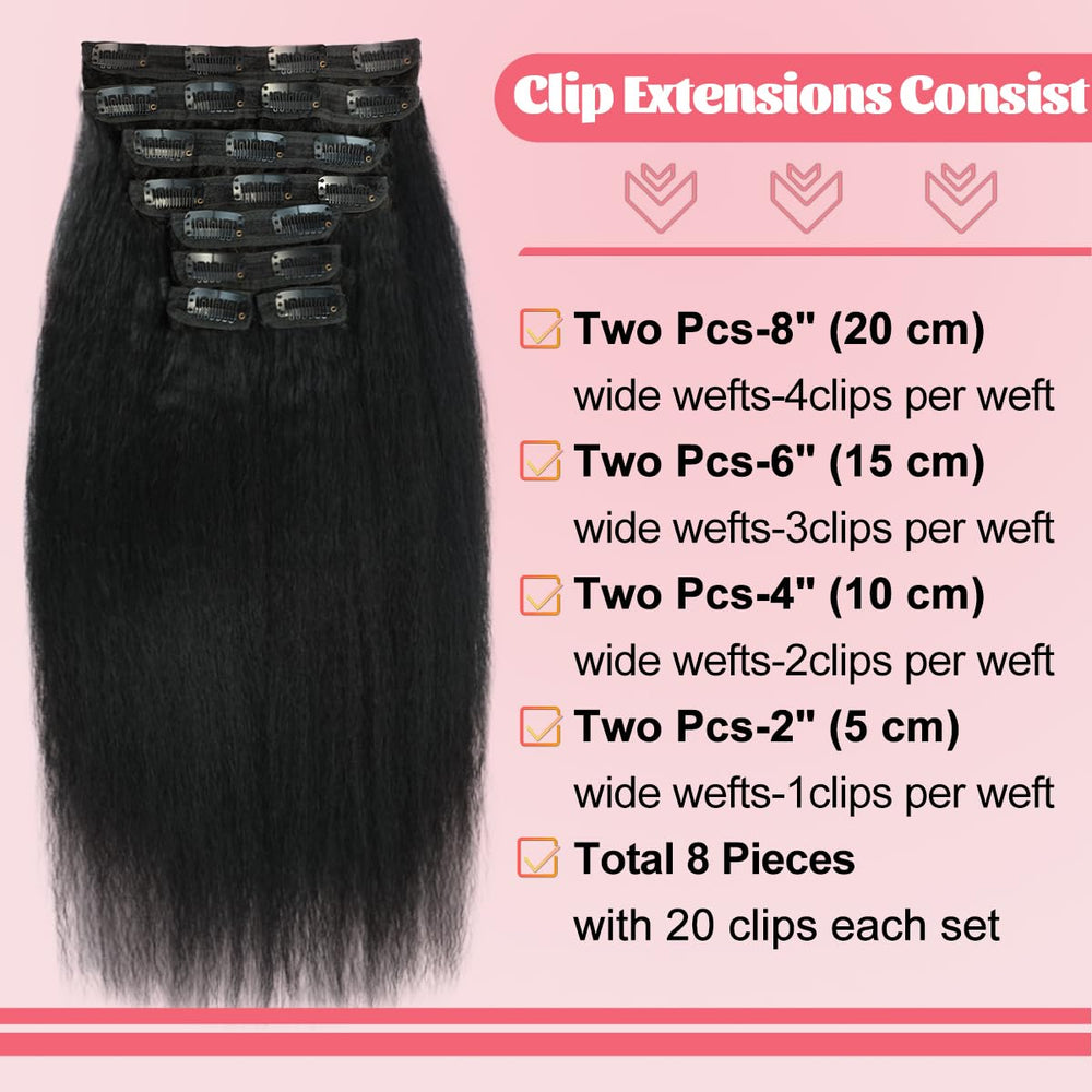Aqifai double-weft clip set demonstrates durability for long-lasting fullness.
