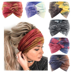 AQOKKA extra-wide headbands with knotted design offer secure, all-day comfort for active wear.