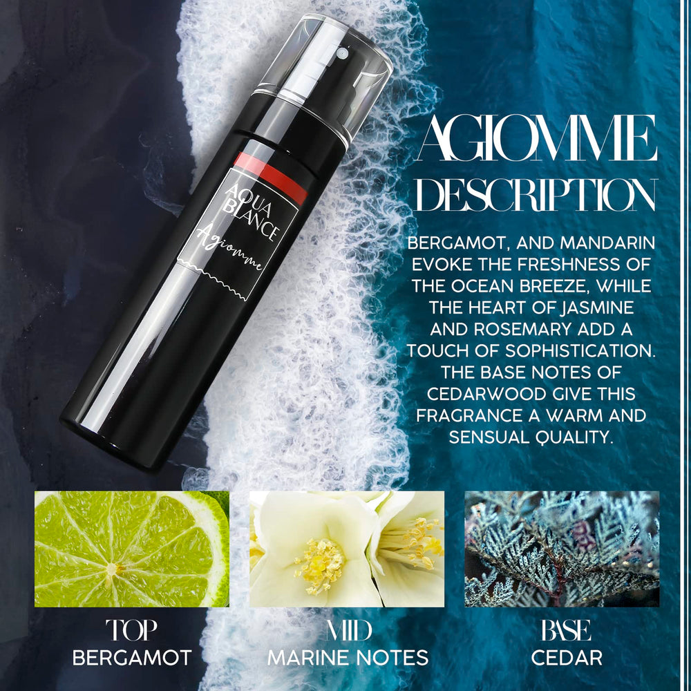 AQUA BLANCE agiomme-sea-sun-fragrance evokes coastal brightness for daytime wear