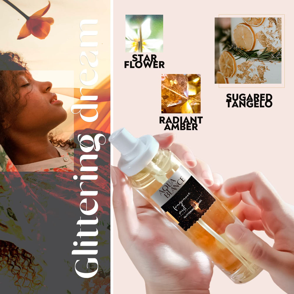 Aqua Blance fragrance mist morning routine spray for fresh start throughout the day.