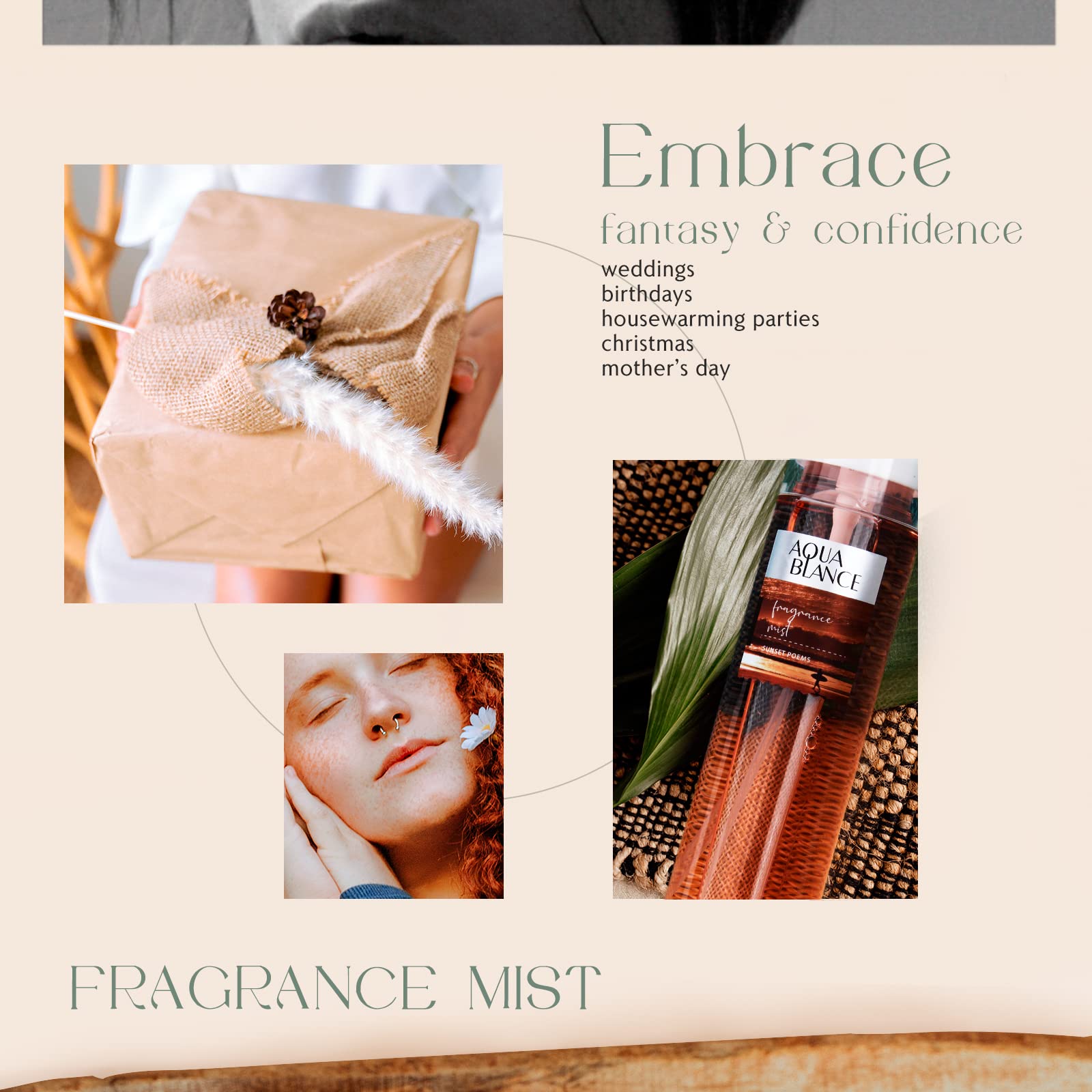 AQUA BLANCE perfumed-mist-summer-day offers light scent for outdoor wear.