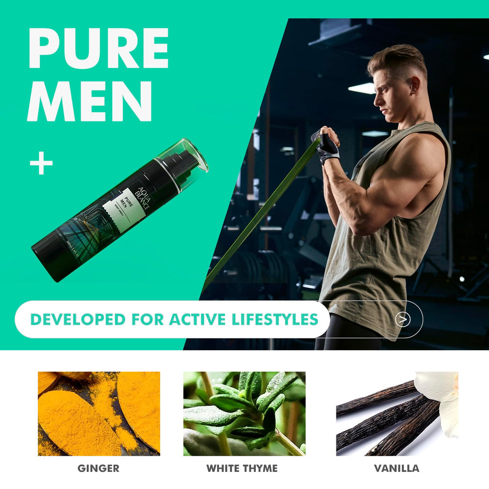 AQUA BLANCE spray on wrist demonstrates easy on-the-go refresh for workouts