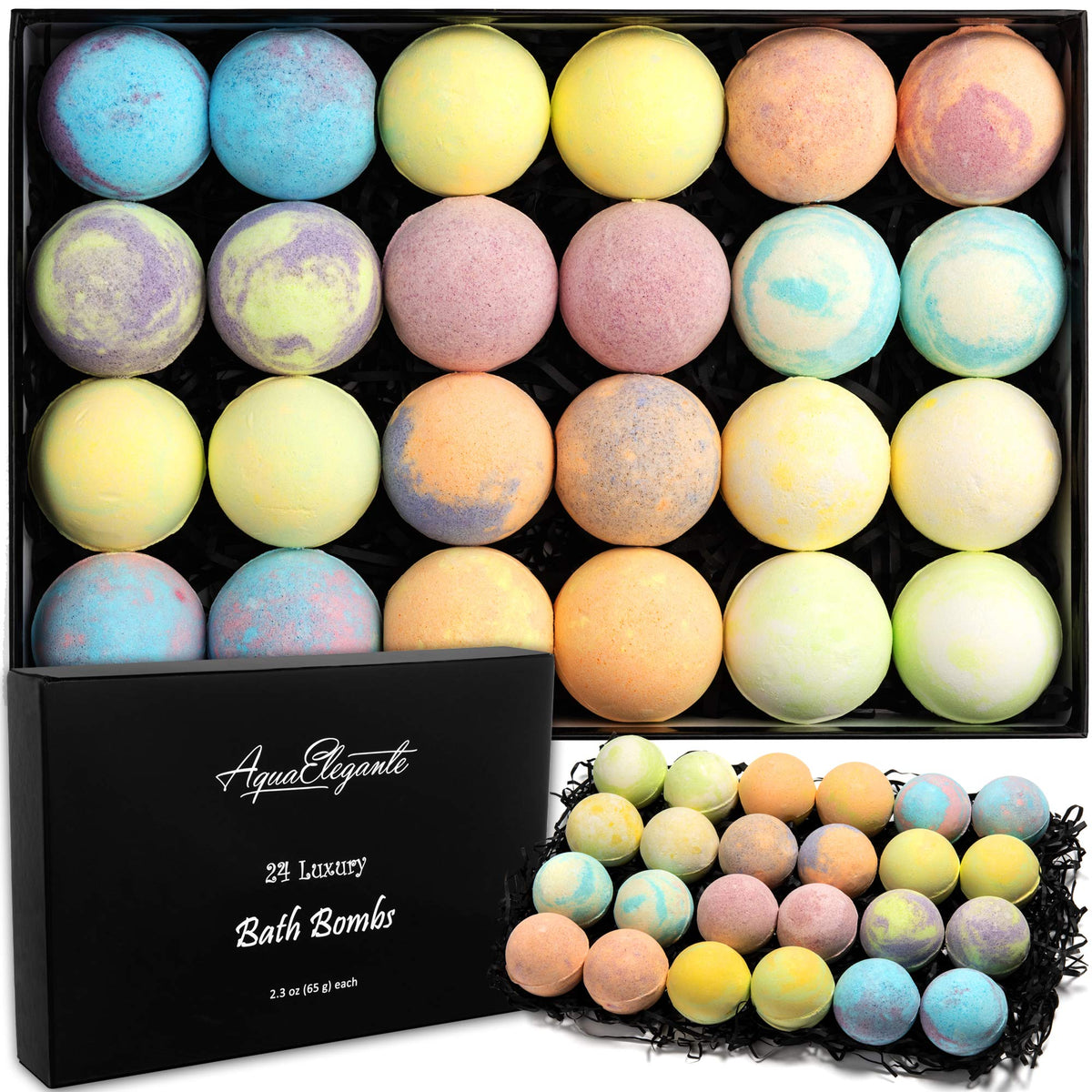 Aqua Elegante gift-set bath bombs with premium packaging for gifting