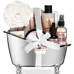 Aqua Elegante spa gift basket Coconut Vanilla, premium packaging for gifting