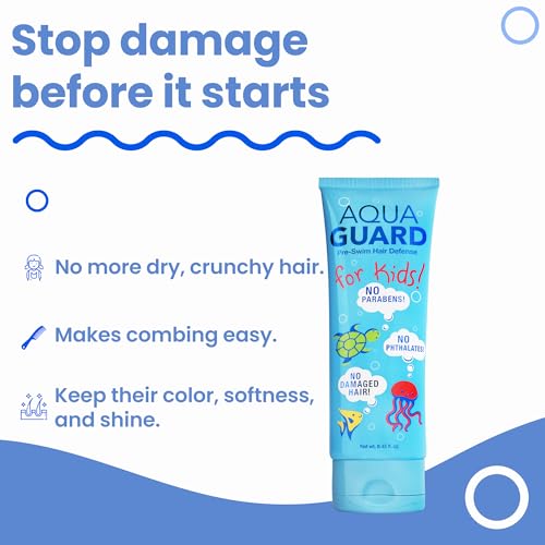 AQUA GUARD Pre-Swim application close-up demonstrating easy pre-swim use for kids.