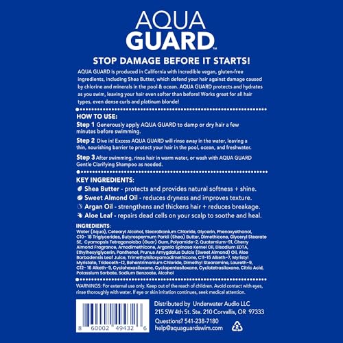 AQUA GUARD Pre-Swim leaves hair smelling great after use.