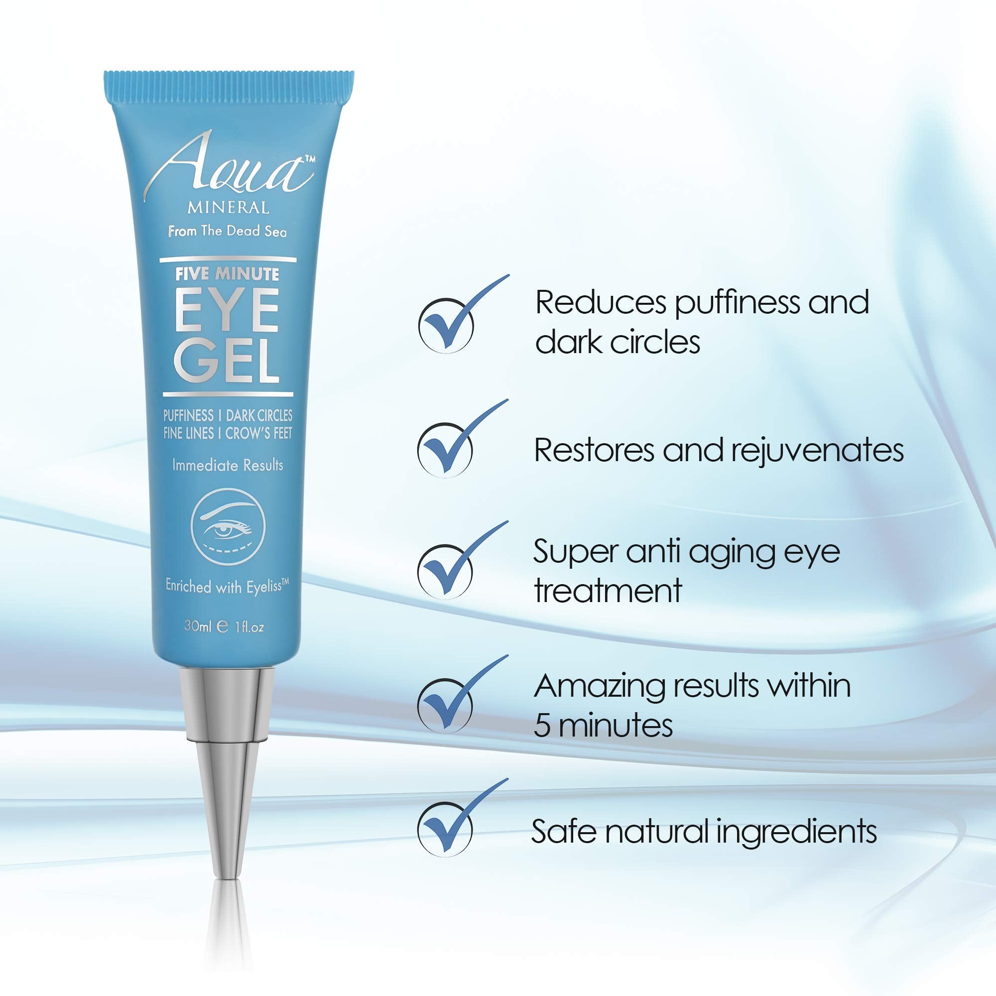 Aqua Mineral Dead Sea Salt Water visual emphasizes mineral-rich hydration