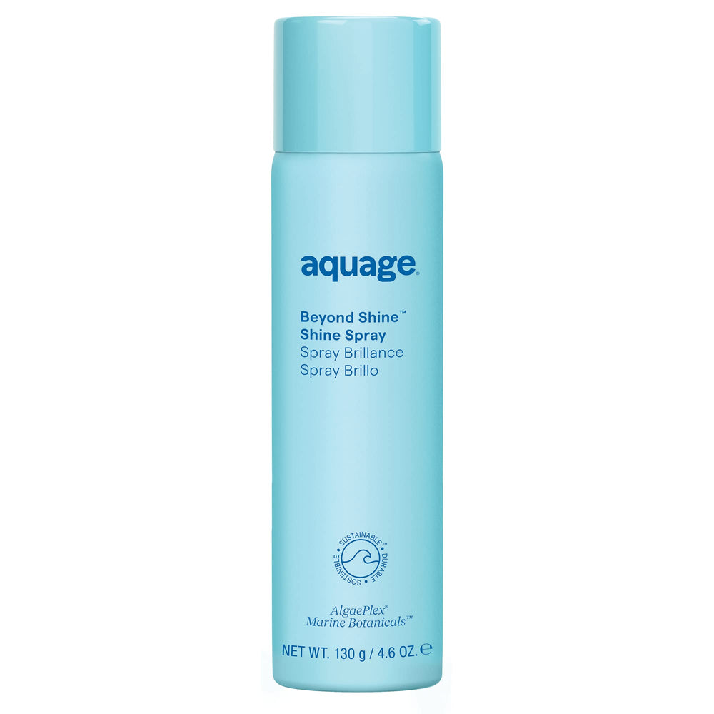 Aquage Beyond Shine bottle closeup shows a luminous, polished finish.