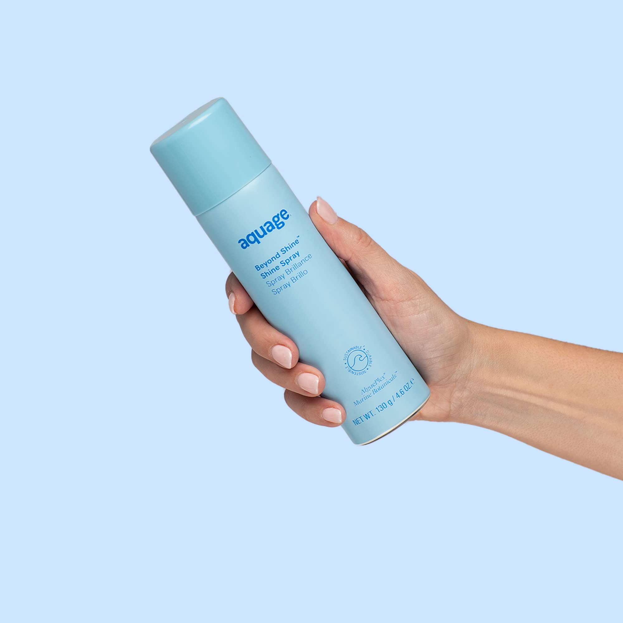 Aquage Beyond Shine curly hair look with glossy, controlled texture.