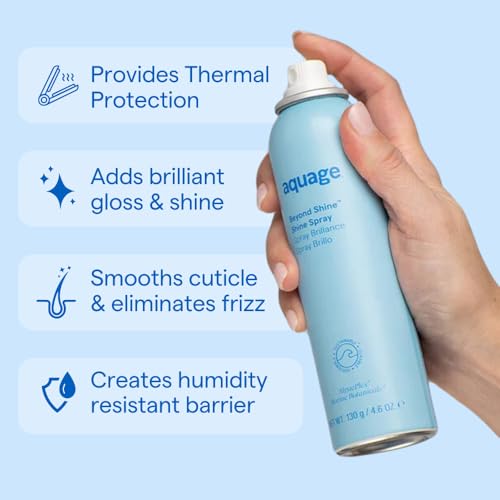 Aquage Beyond Shine fine-mist application demonstrates even coverage.