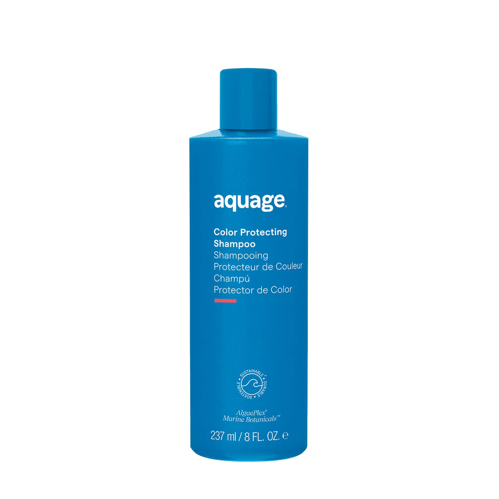 Aquage Color Protecting Shampoo bottle top shows color-safe cleansing and protection