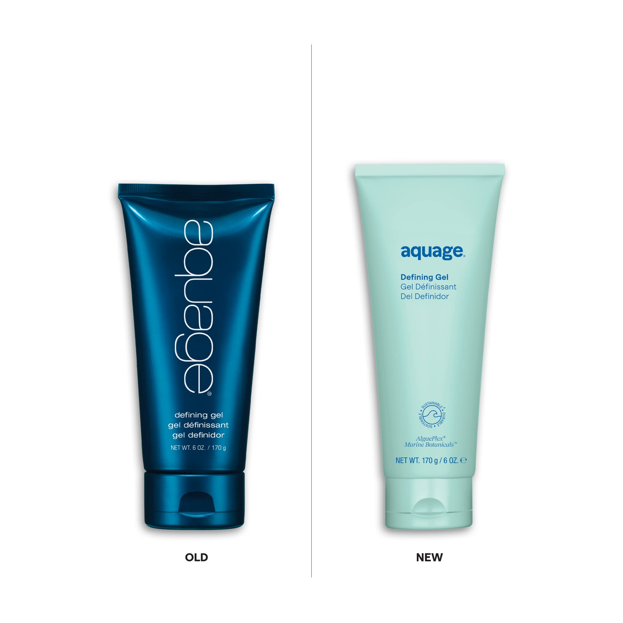 AQUAGE Defining Gel hair definition image highlights curl definition and bounce.