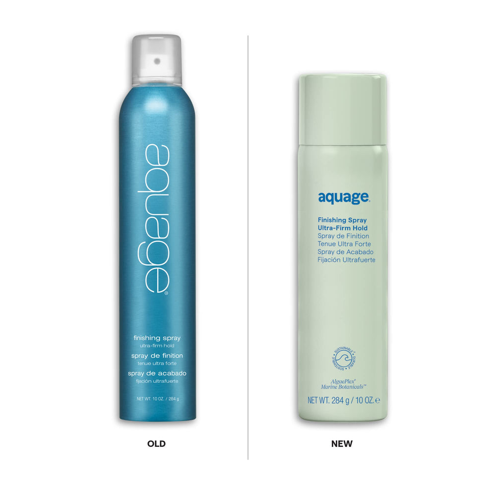 Aquage finishing spray application scene demonstrates easy brush-through for versatile styling