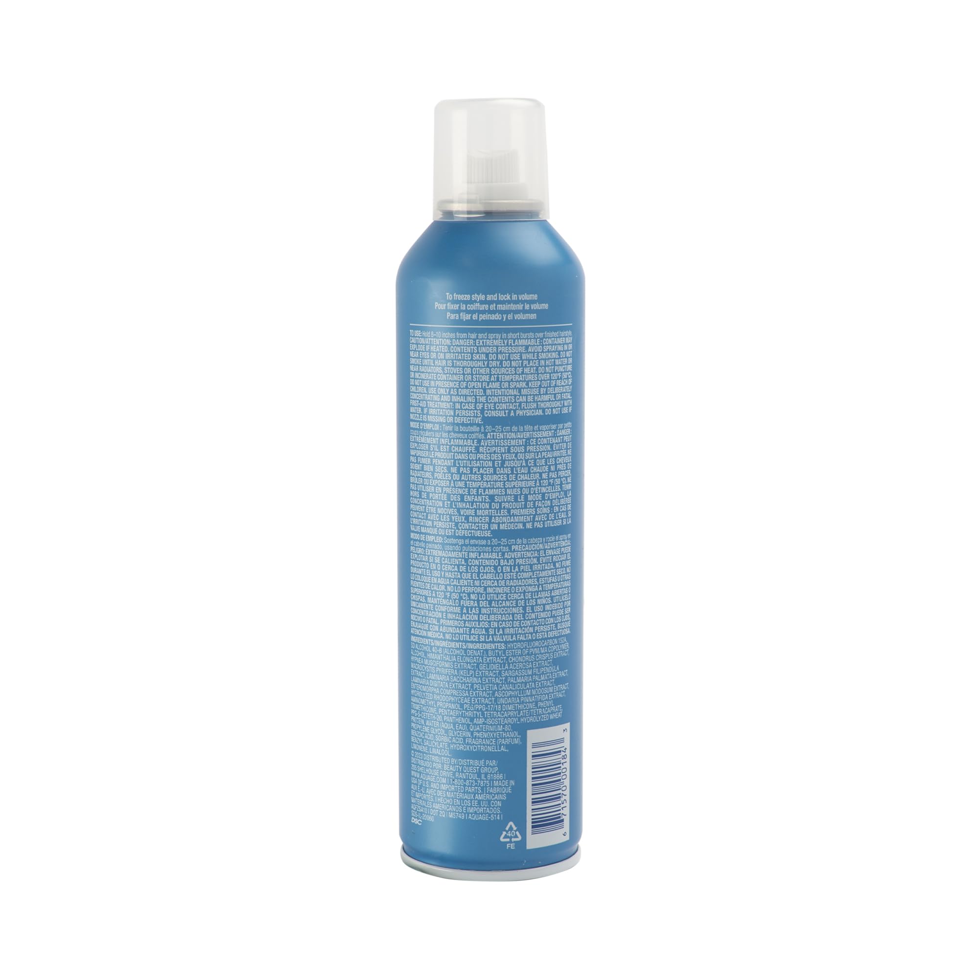 AQUAGE Freezing Spray can dispenses with controlled application and hold