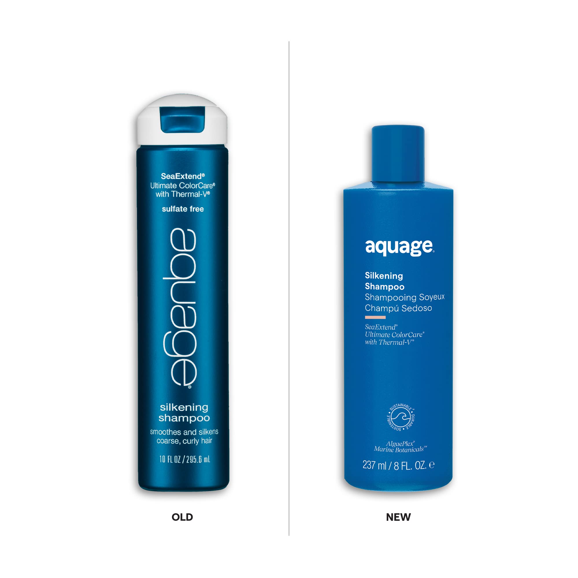 Aquage SeaExtend Shampoo algae-ingredients close-up featuring Algaeplex botanicals