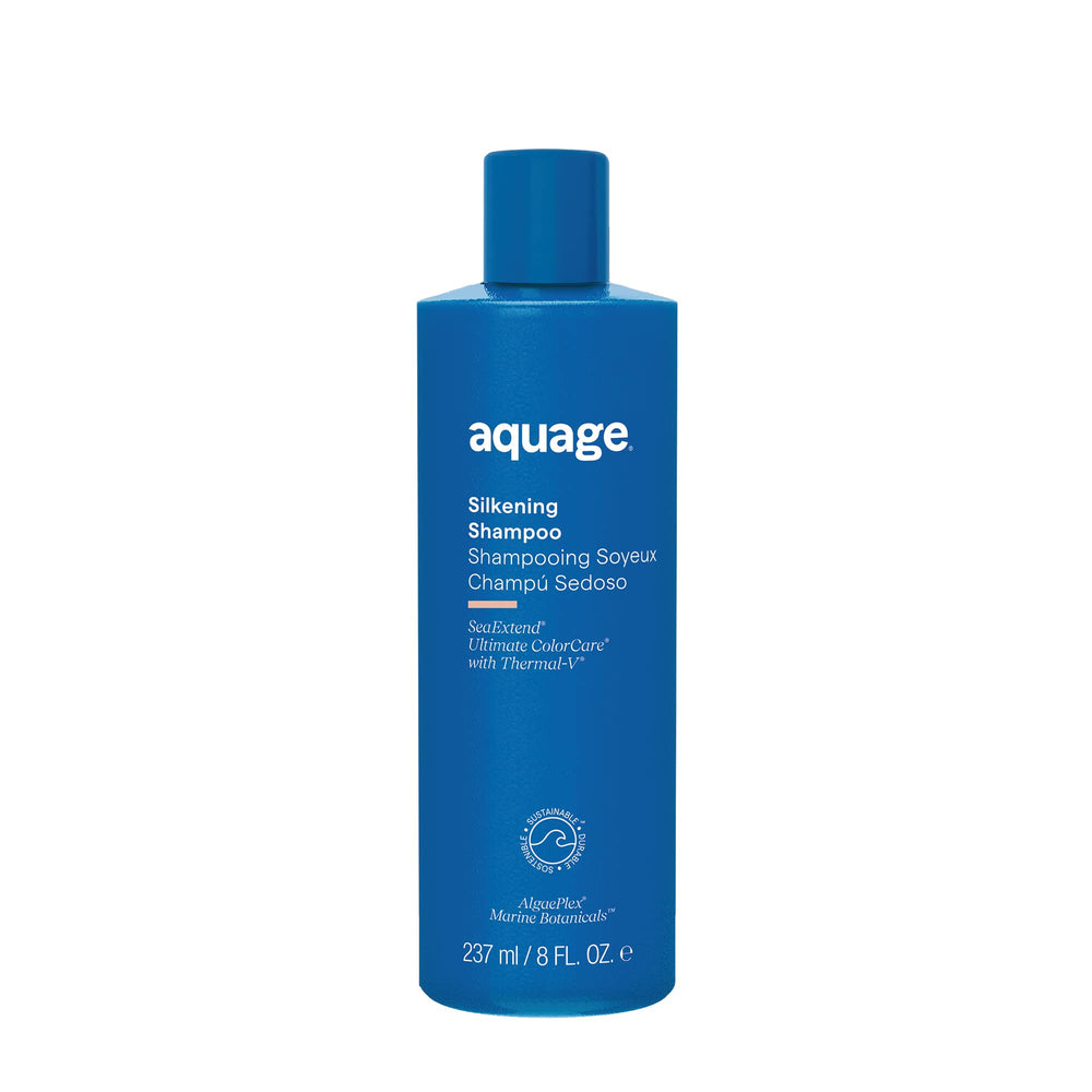 Aquage SeaExtend Shampoo bottle front view showing premium packaging and shine-boosting formula
