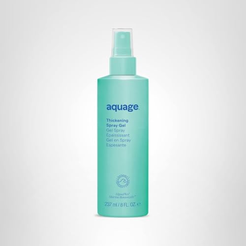 Aquage shiny-finish result after styling with spray gel