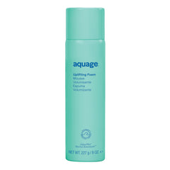 Aquage Uplifting Foam pump-dispense for easy, weightless styling.