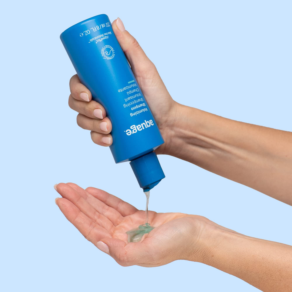 Aquage Volumizing Shampoo color-safe icon emphasizes color preservation