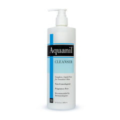 Aquanil Lotion cleanser bottle 8oz with spill-proof lid for gentle cleansing.