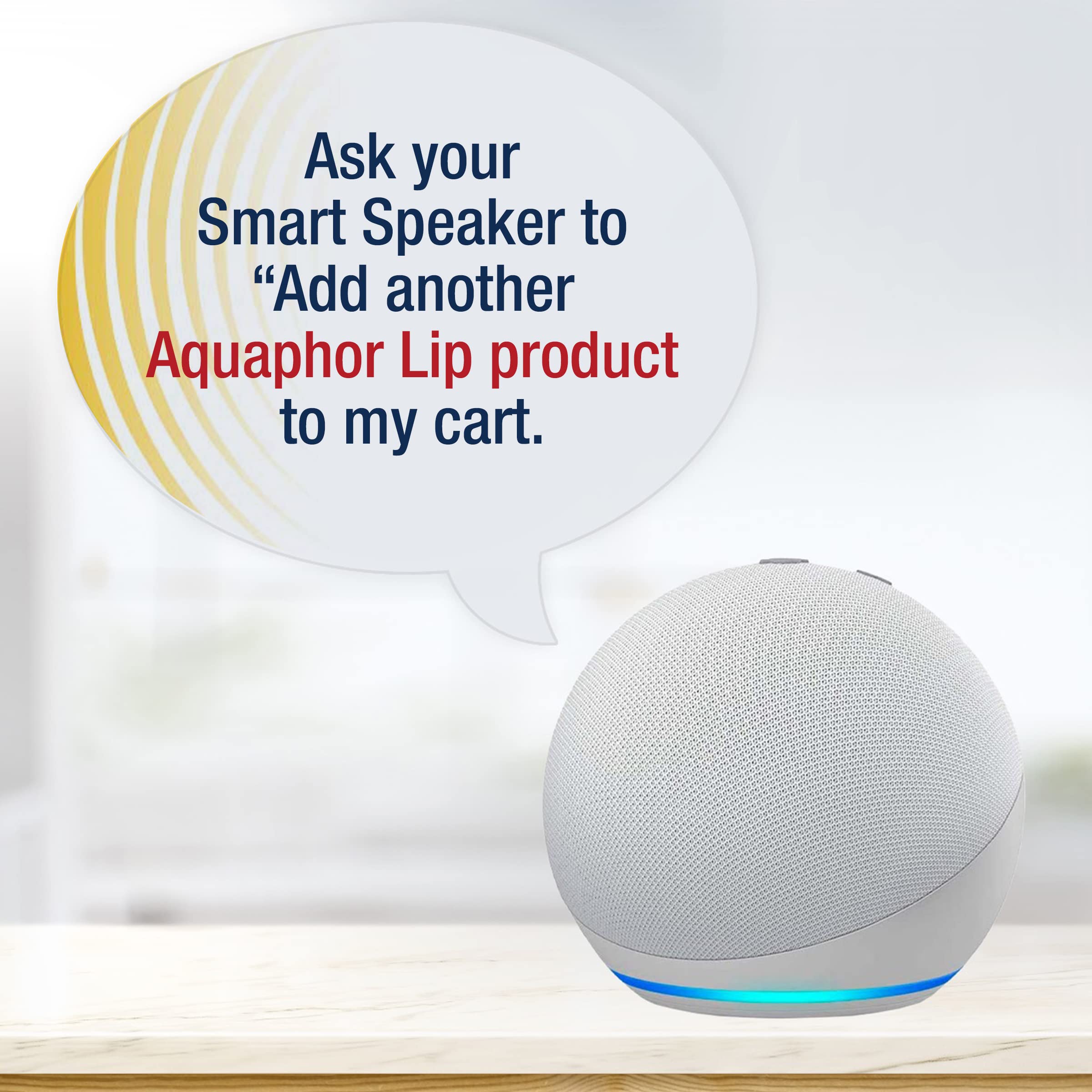 Aquaphor being applied to lips showing soothing barrier benefit
